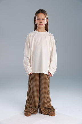 מכנסי דאפי משבצות חומות