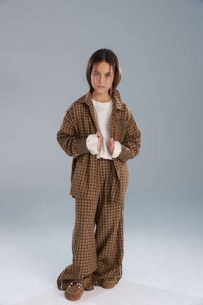 מכנסי דאפי משבצות חומות