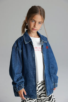 ג'קט ג'ינס נולי כחול כהה