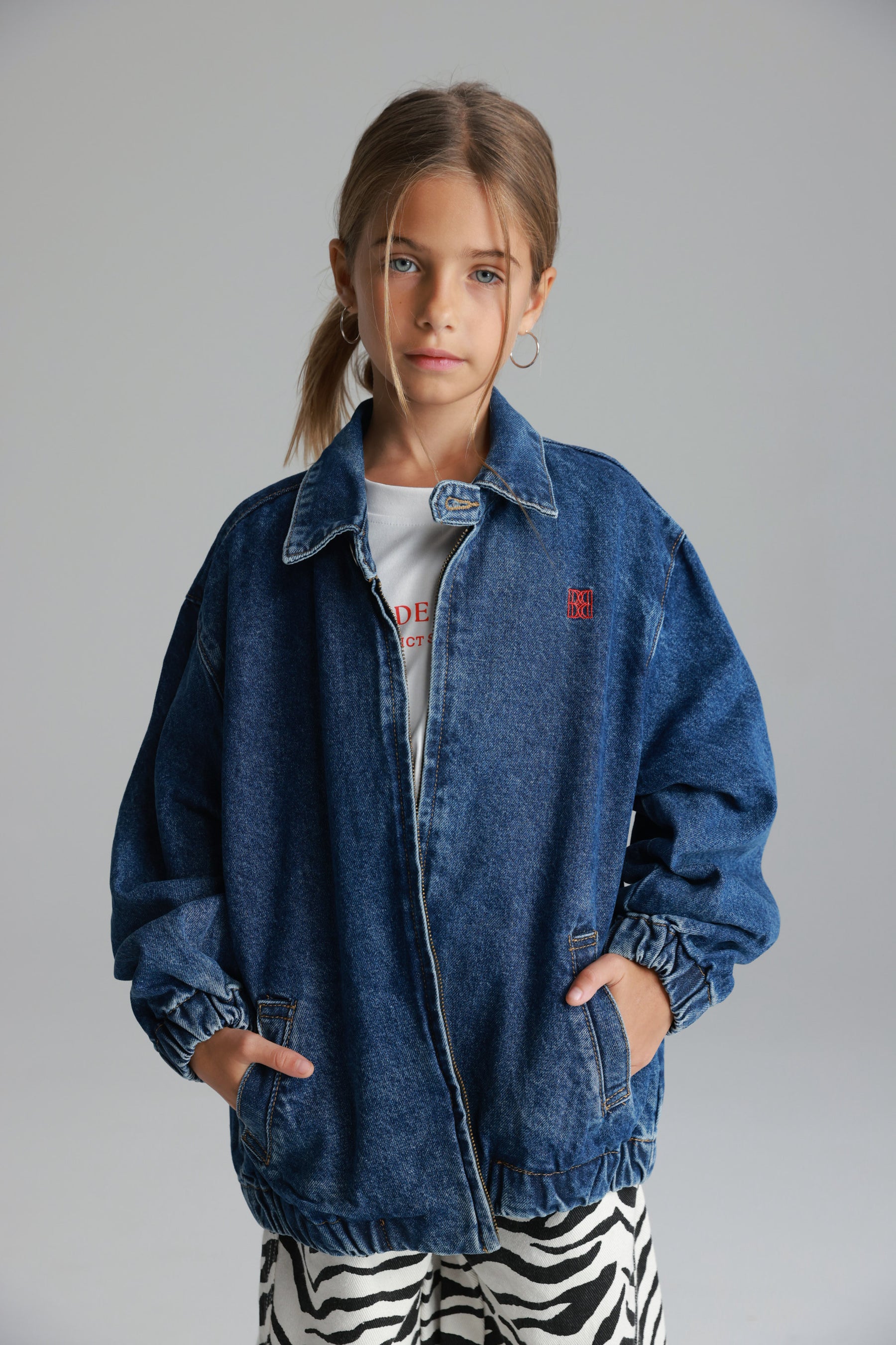 ג'קט ג'ינס נולי כחול כהה