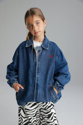 ג'קט ג'ינס נולי כחול כהה