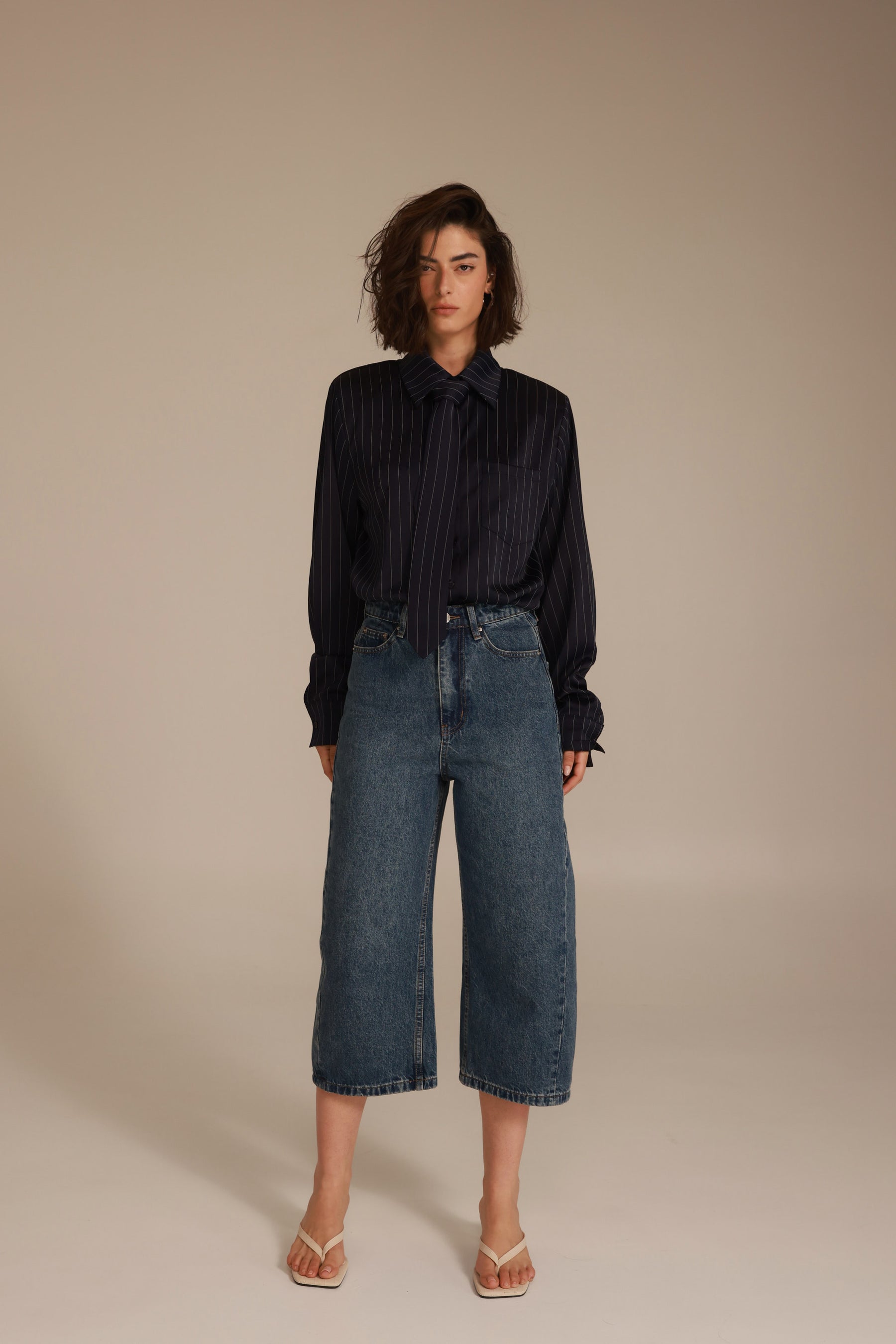 חולצת רוג'רס מכופתרת נייבי