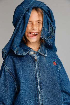 ג'קט ג'ינס נולי כחול כהה