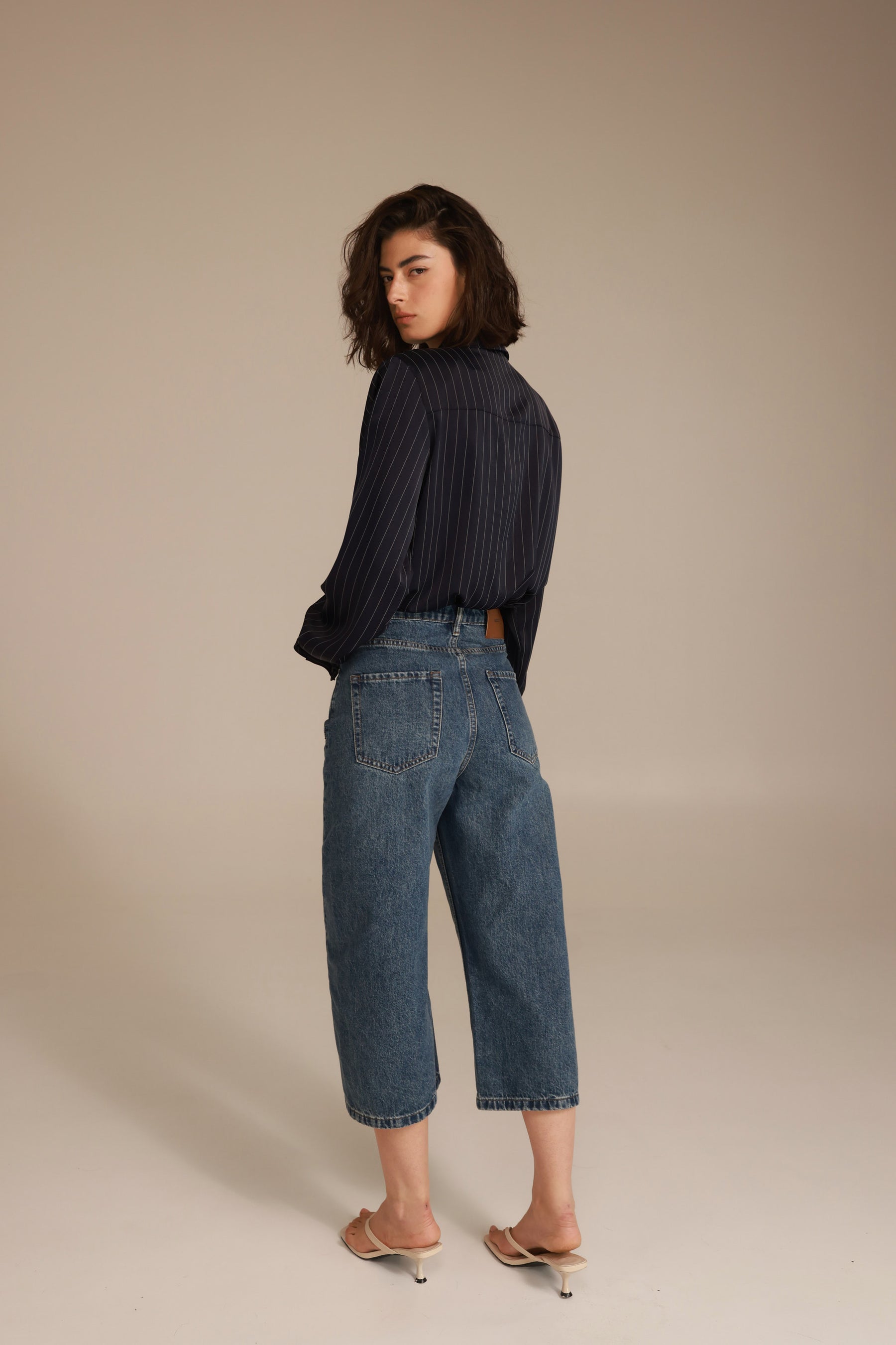 חולצת רוג'רס מכופתרת נייבי