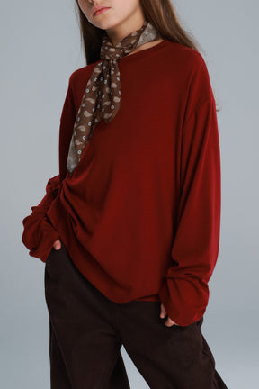 חולצת אנדריאנה בורדו