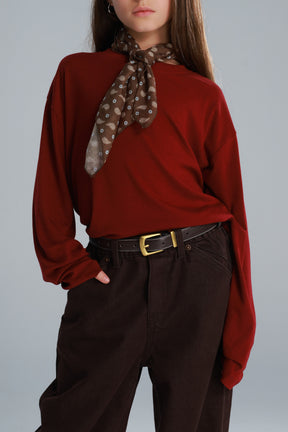 חולצת אנדריאנה בורדו