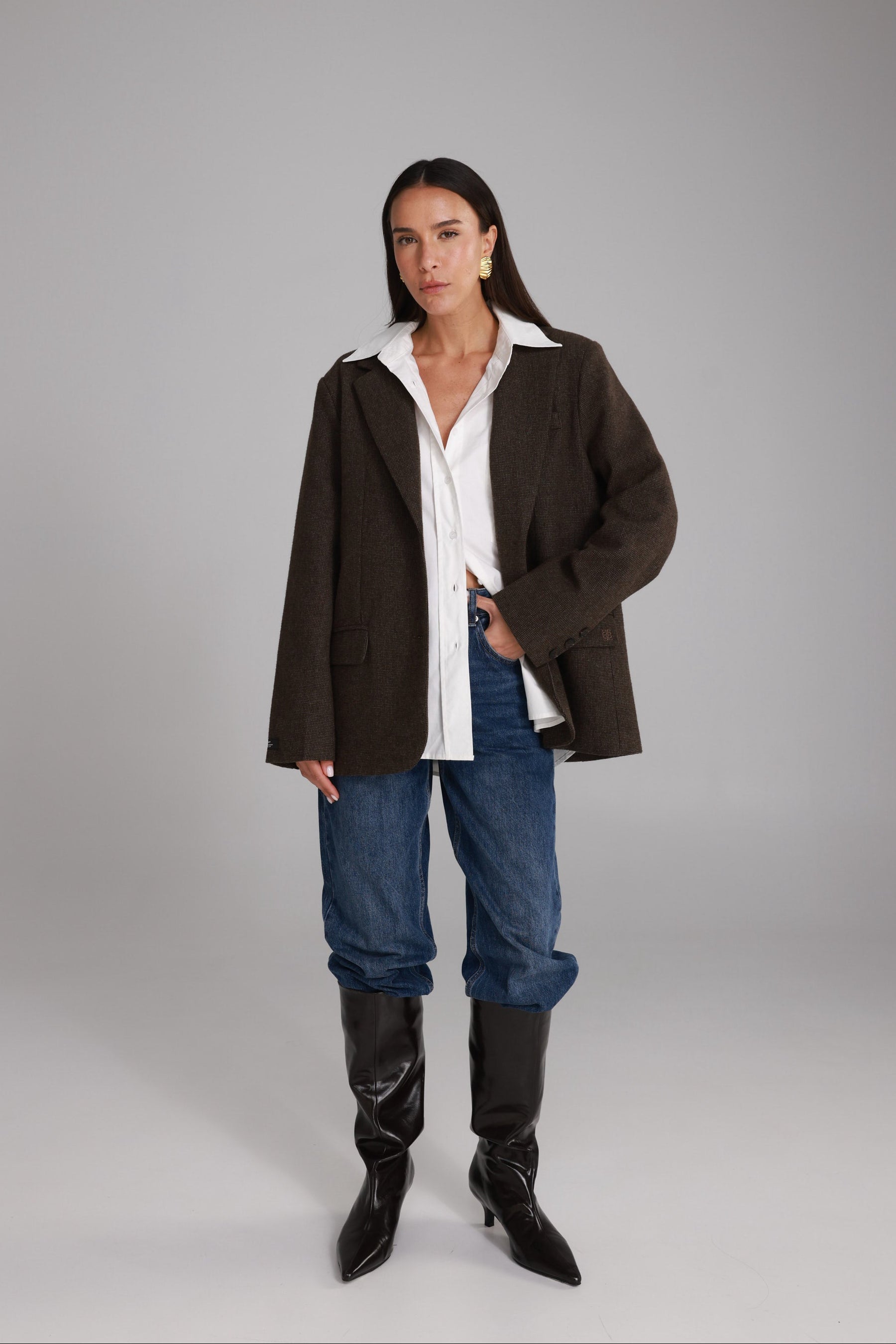 חולצת ניקולאס מכופתרת לבנה