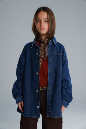 חולצת ג'ינס מייסון כחולה