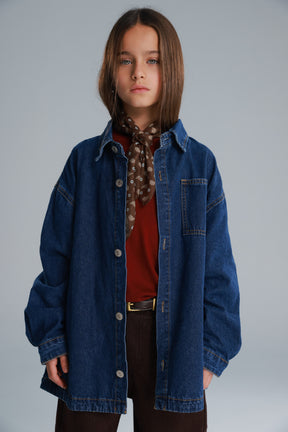 חולצת ג'ינס מייסון כחולה