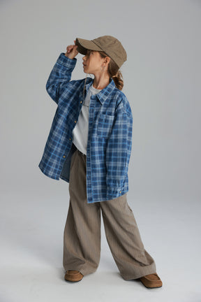 חולצת קלוד מכופתרת כחול כהה