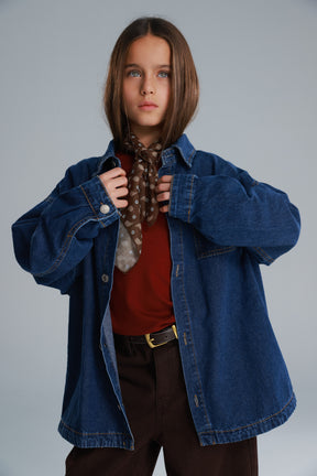 חולצת ג'ינס מייסון כחולה