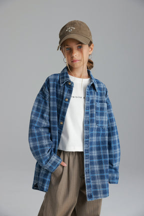 חולצת קלוד מכופתרת כחול כהה