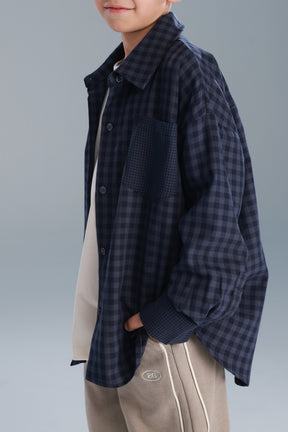 חולצת מרטין מכופתרת נייבי