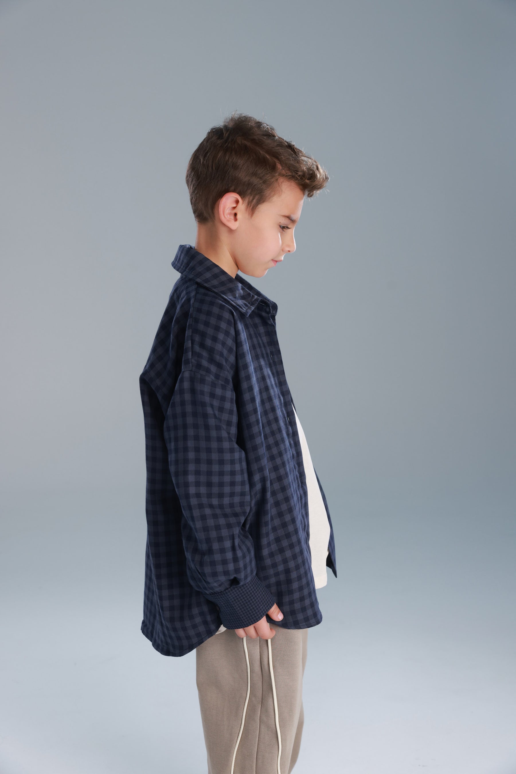 חולצת מרטין מכופתרת נייבי