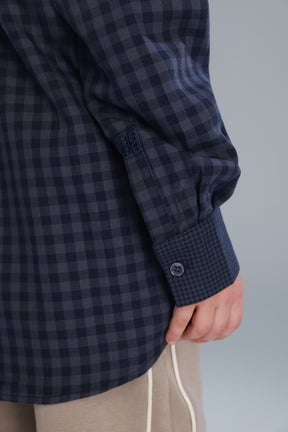 חולצת מרטין מכופתרת נייבי