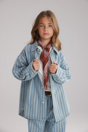 חולצת ג'ינס אירה כחול בהיר