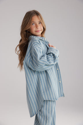 חולצת ג'ינס אירה כחול בהיר