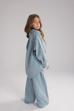 חולצת ג'ינס אירה כחול בהיר