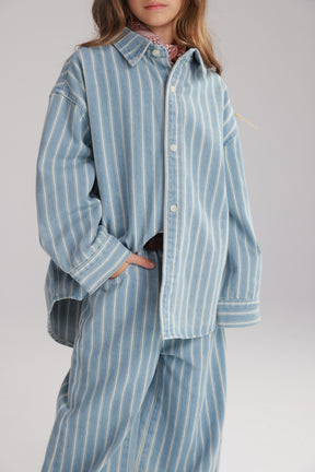 חולצת ג'ינס אירה כחול בהיר