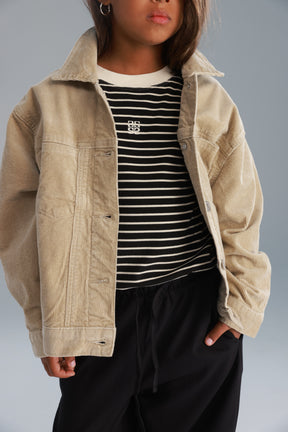 חולצת ג'ייד פסים שחור/שמנת