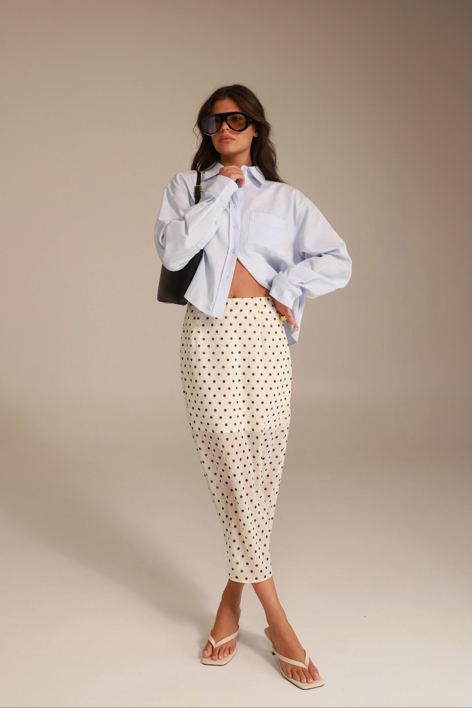 חולצת סילבר מכופתרת כחול בהיר