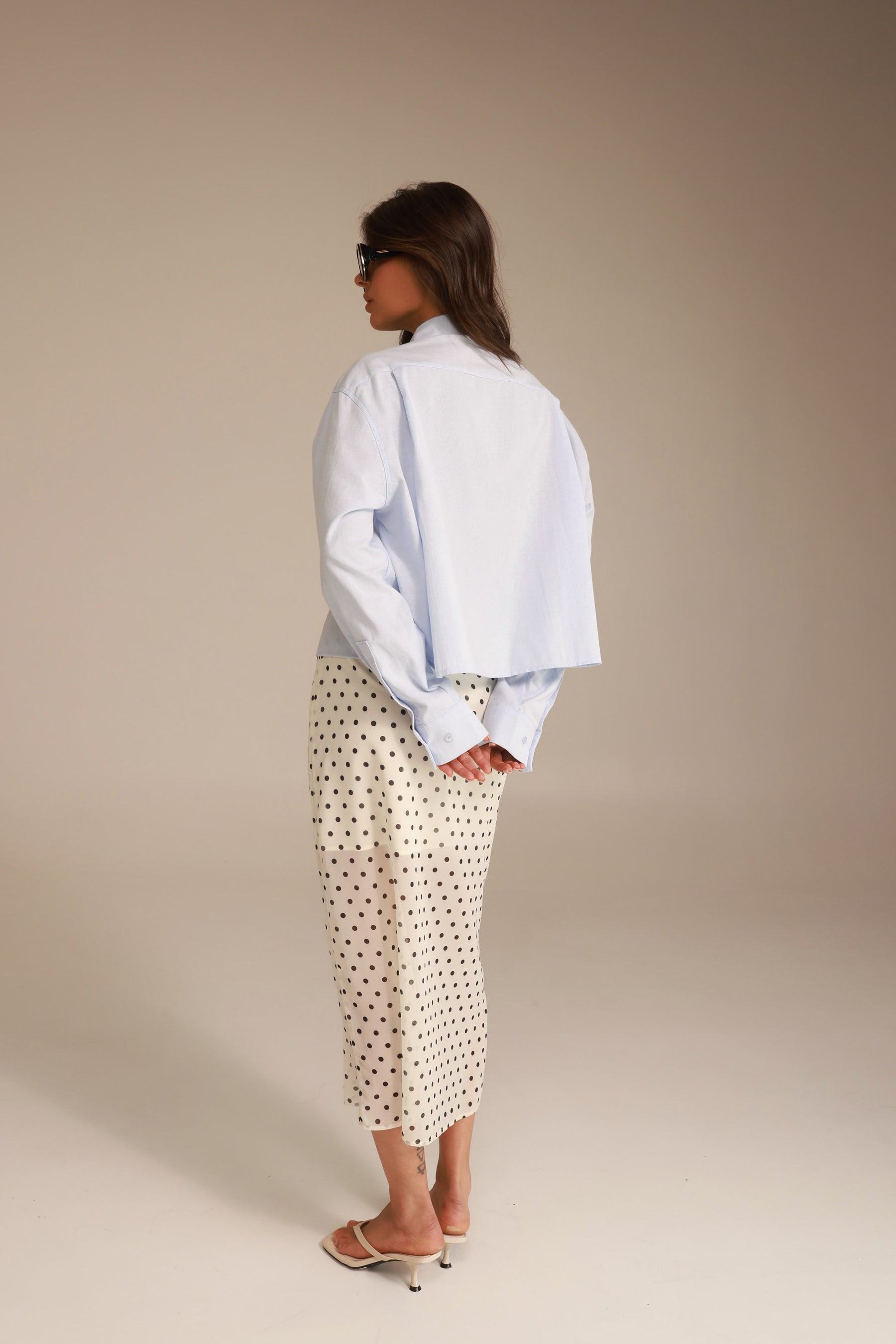 חולצת סילבר מכופתרת כחול בהיר