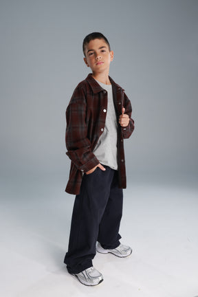 חולצת רוברטו מכופתרת בורדו