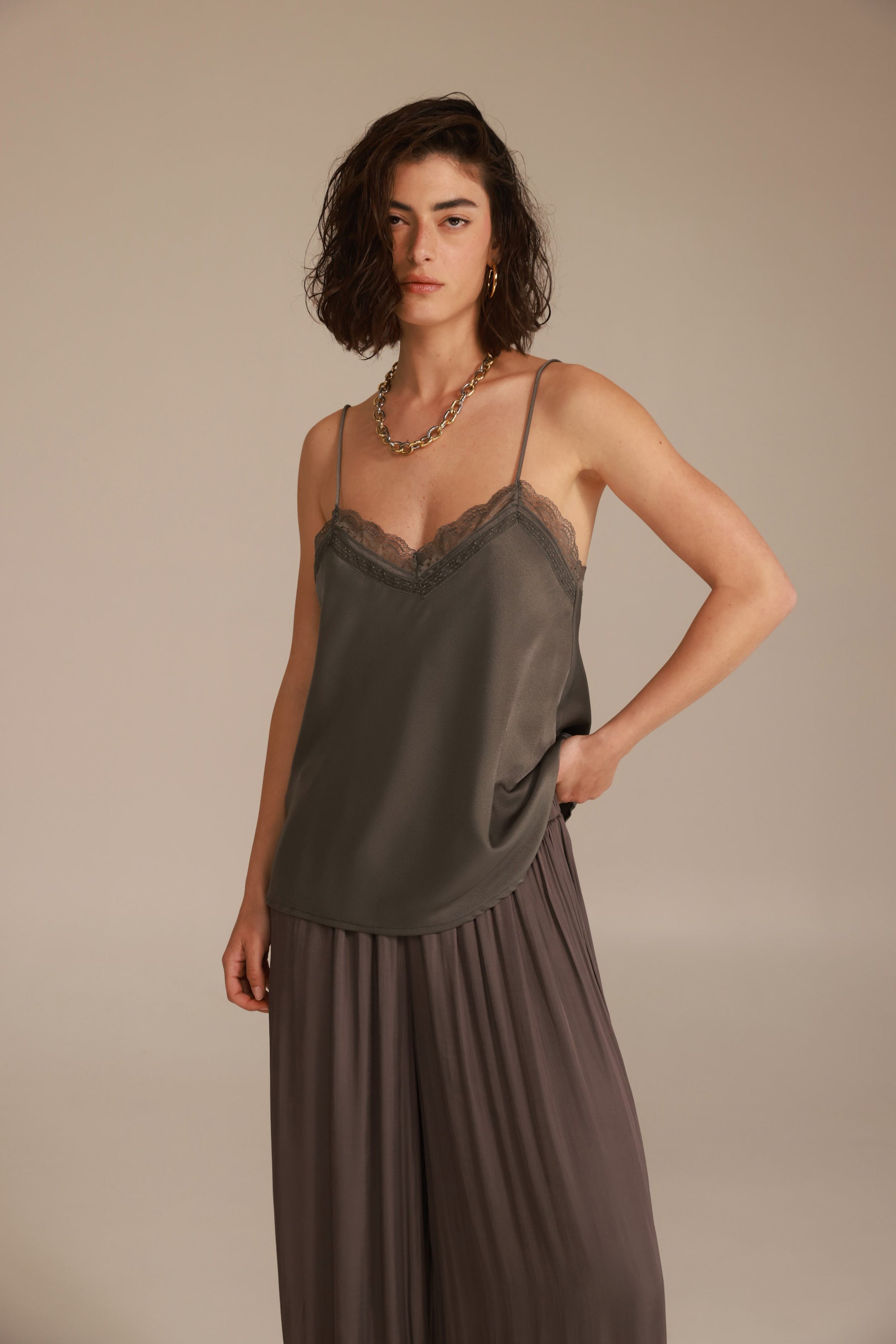 גופיית רוסליה אפור כהה