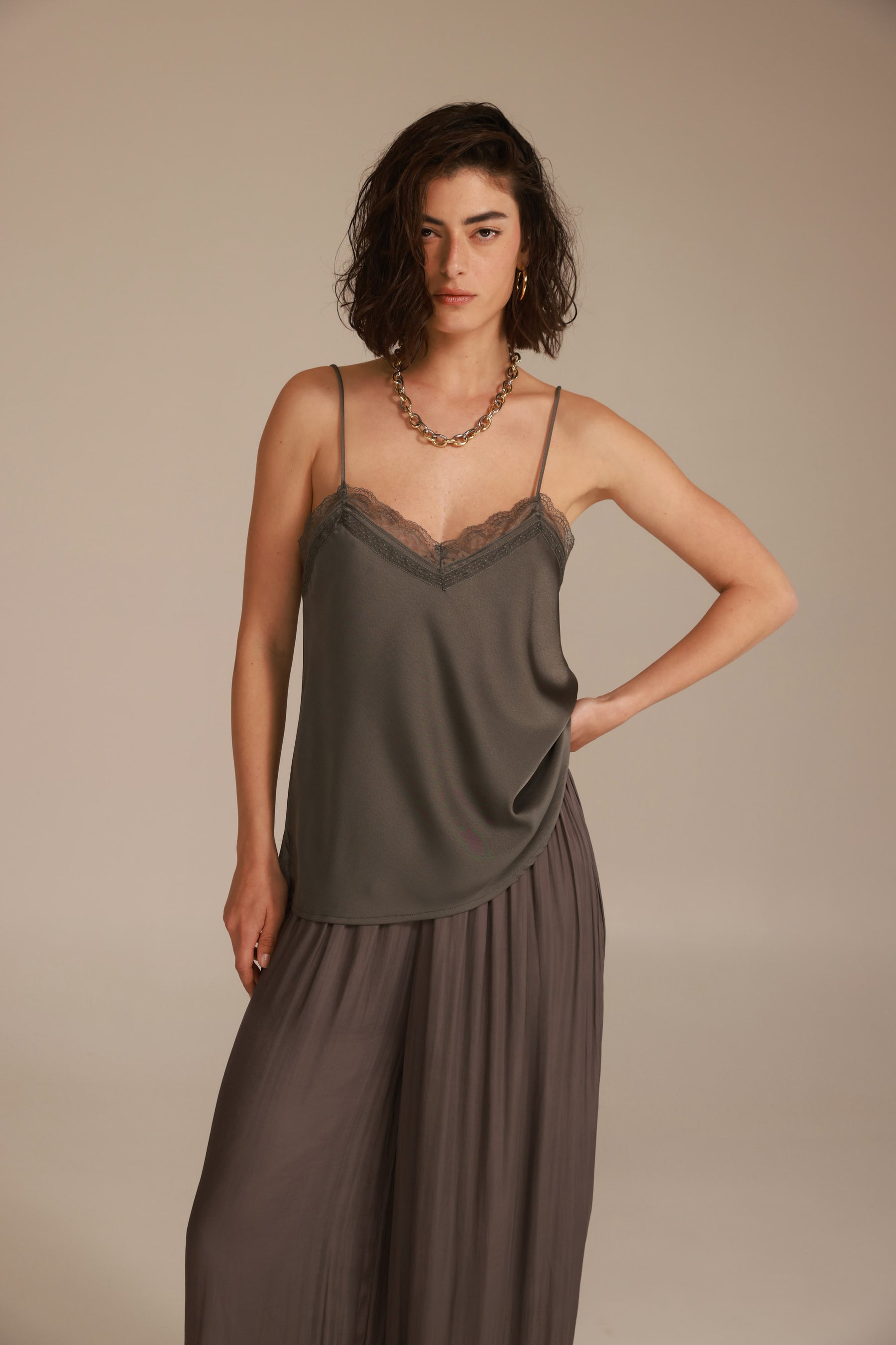 גופיית רוסליה אפור כהה