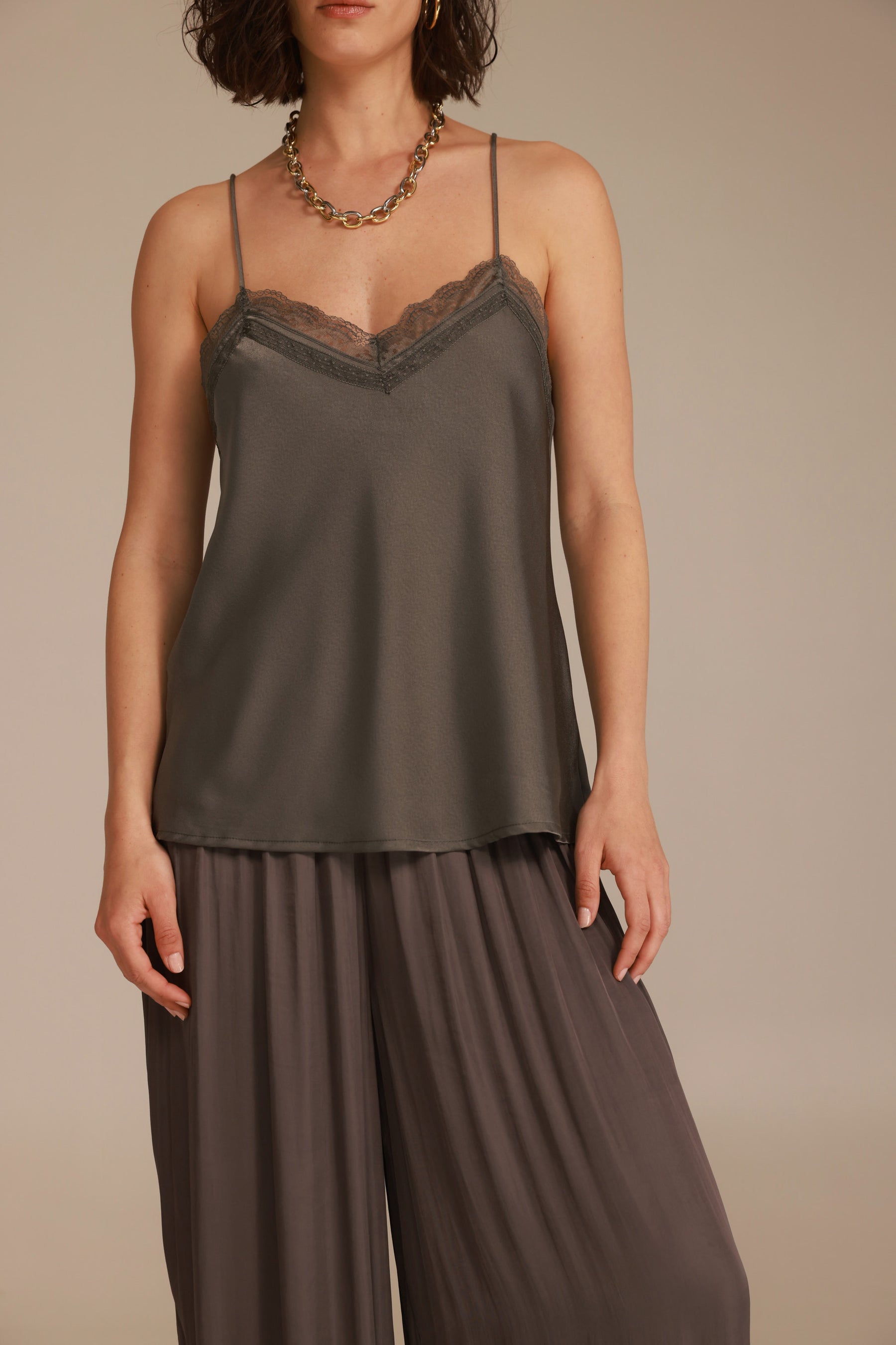 גופיית רוסליה אפור כהה