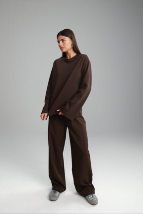 חולצת אמור חום כהה