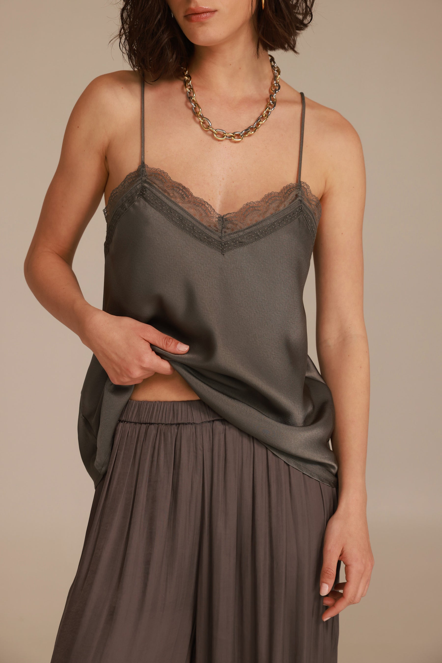 גופיית רוסליה אפור כהה