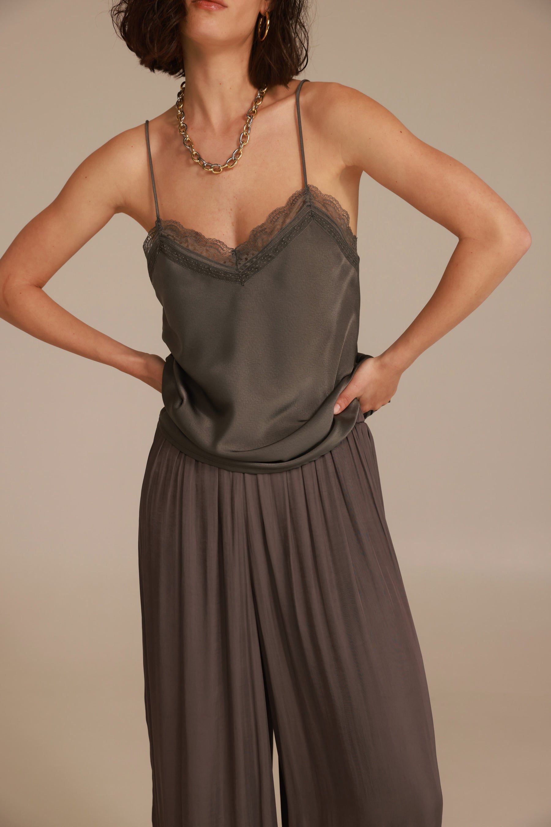 גופיית רוסליה אפור כהה