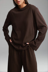 חולצת אמור חום כהה