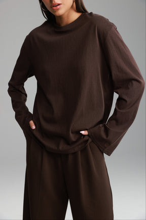 חולצת אמור חום כהה