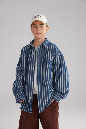 חולצת ג'ינס אירה כחול כהה