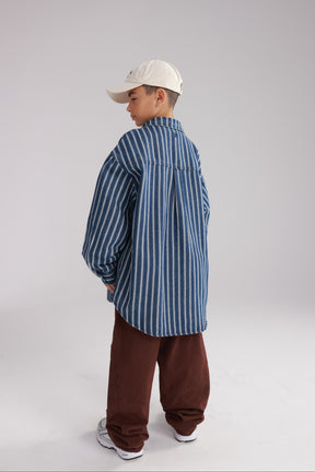 חולצת ג'ינס אירה כחול כהה