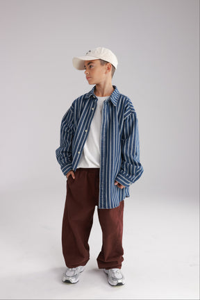 חולצת ג'ינס אירה כחול כהה