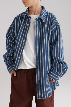 חולצת ג'ינס אירה כחול כהה