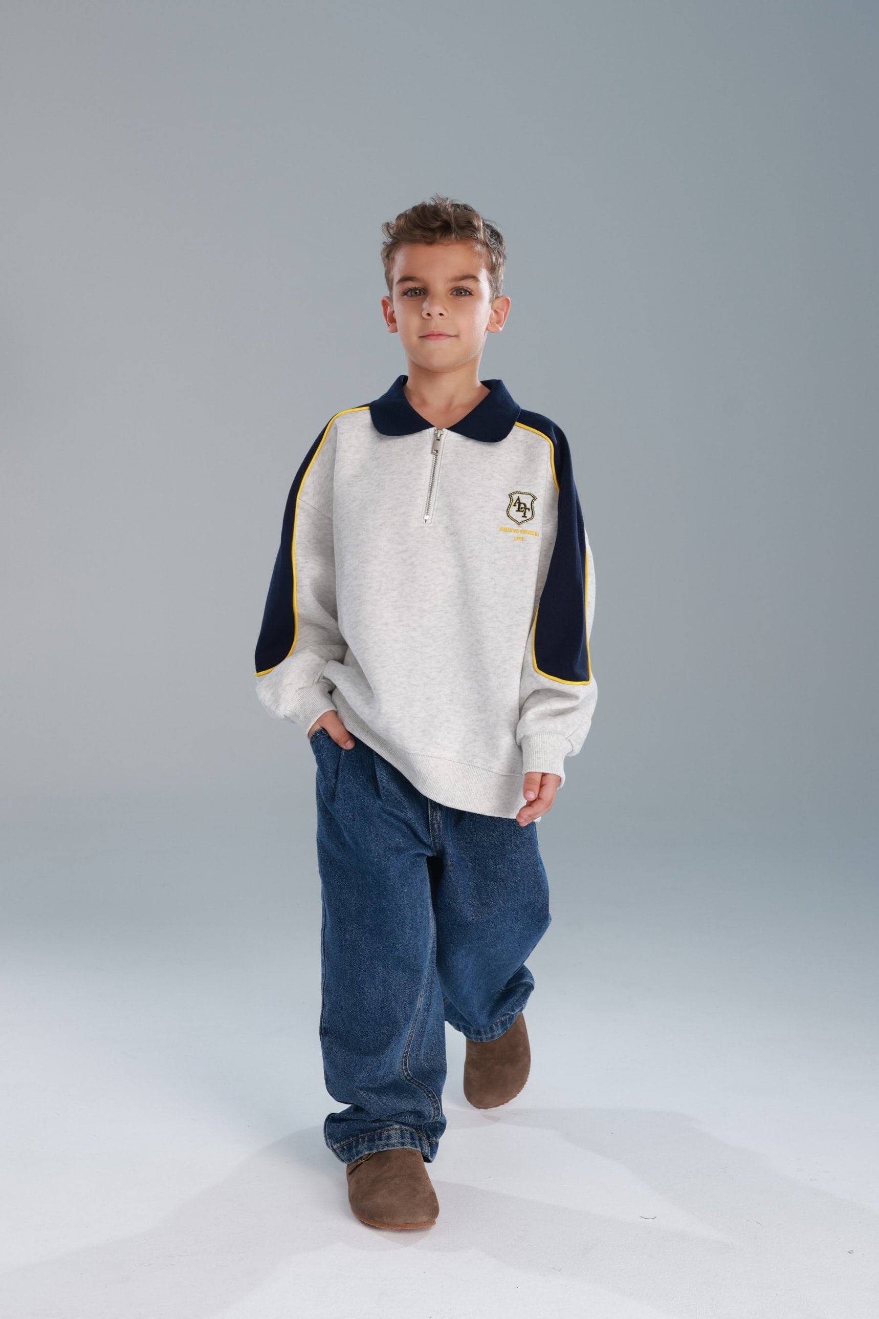 סוויטשירט לין אפור