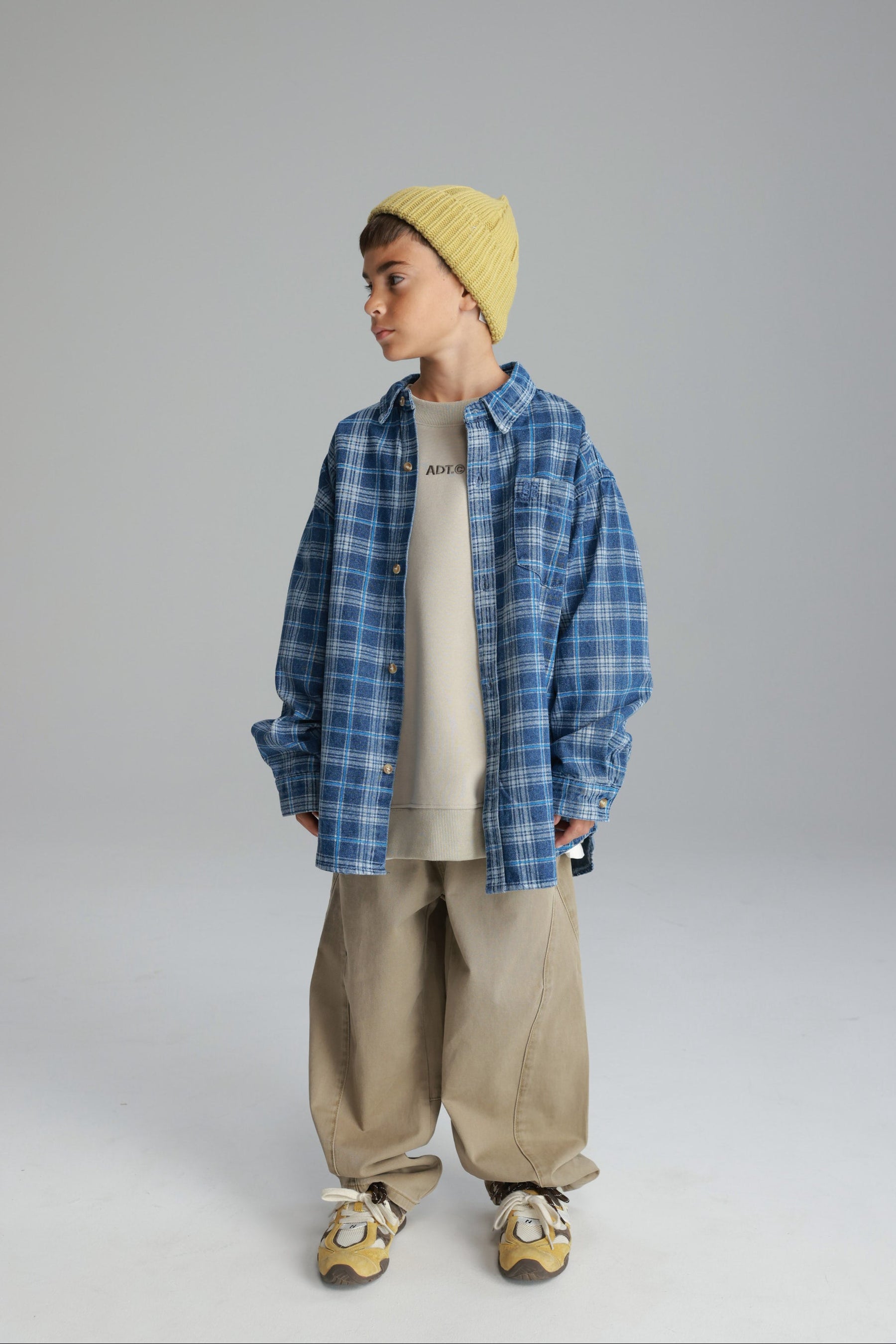 חולצת קלוד מכופתרת ג'ינס כחול כהה