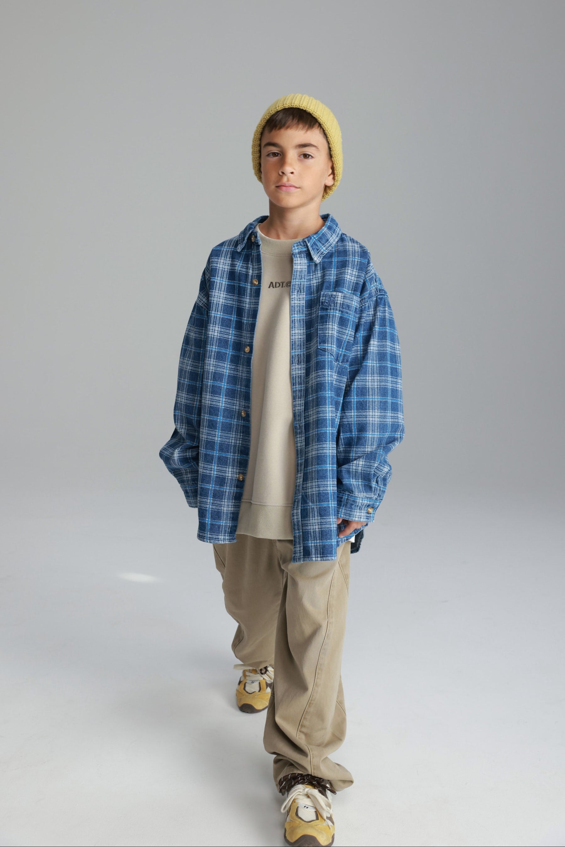 חולצת קלוד מכופתרת ג'ינס כחול כהה