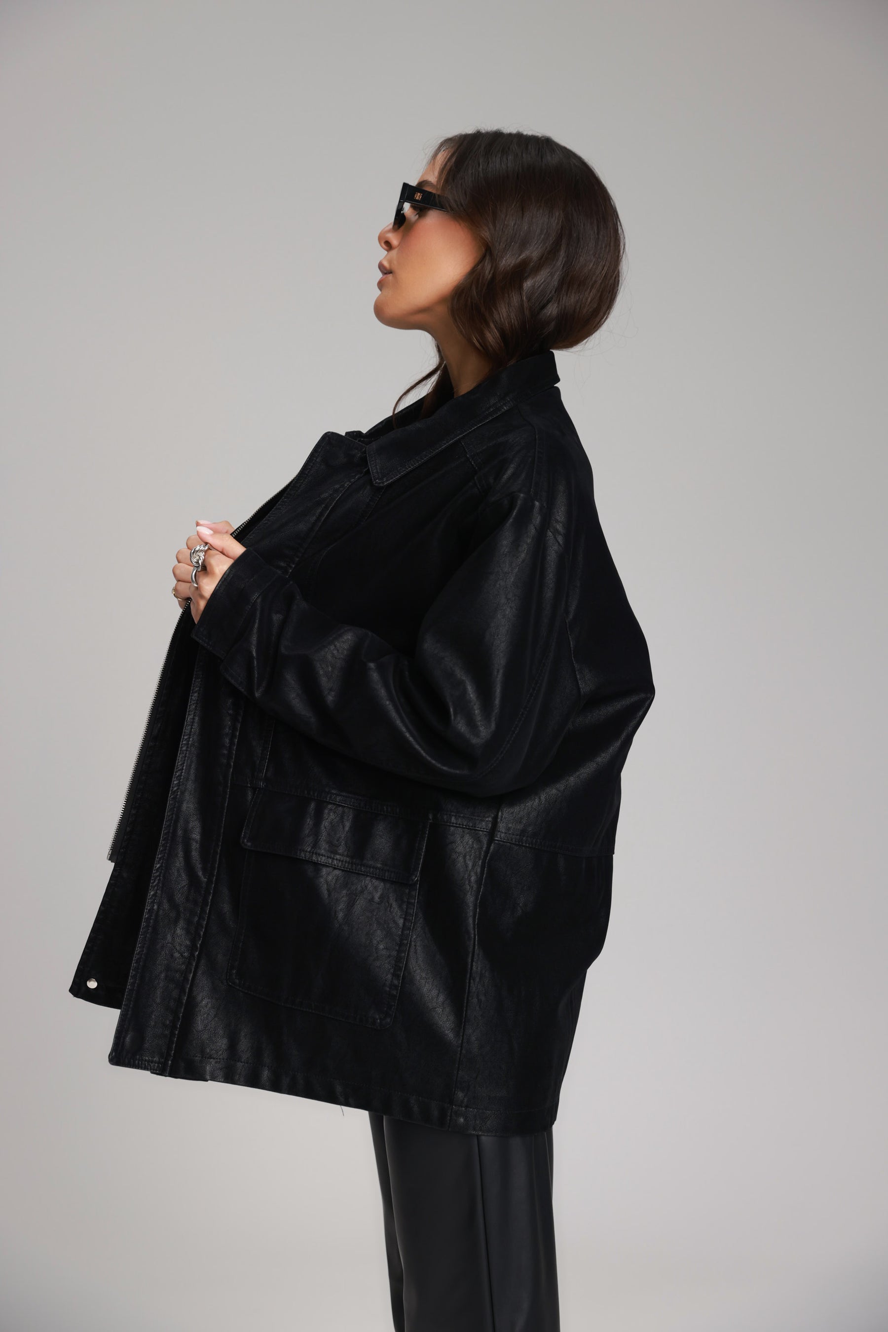 מעיל ג'ני שחור