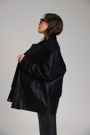 מעיל ג'ני שחור