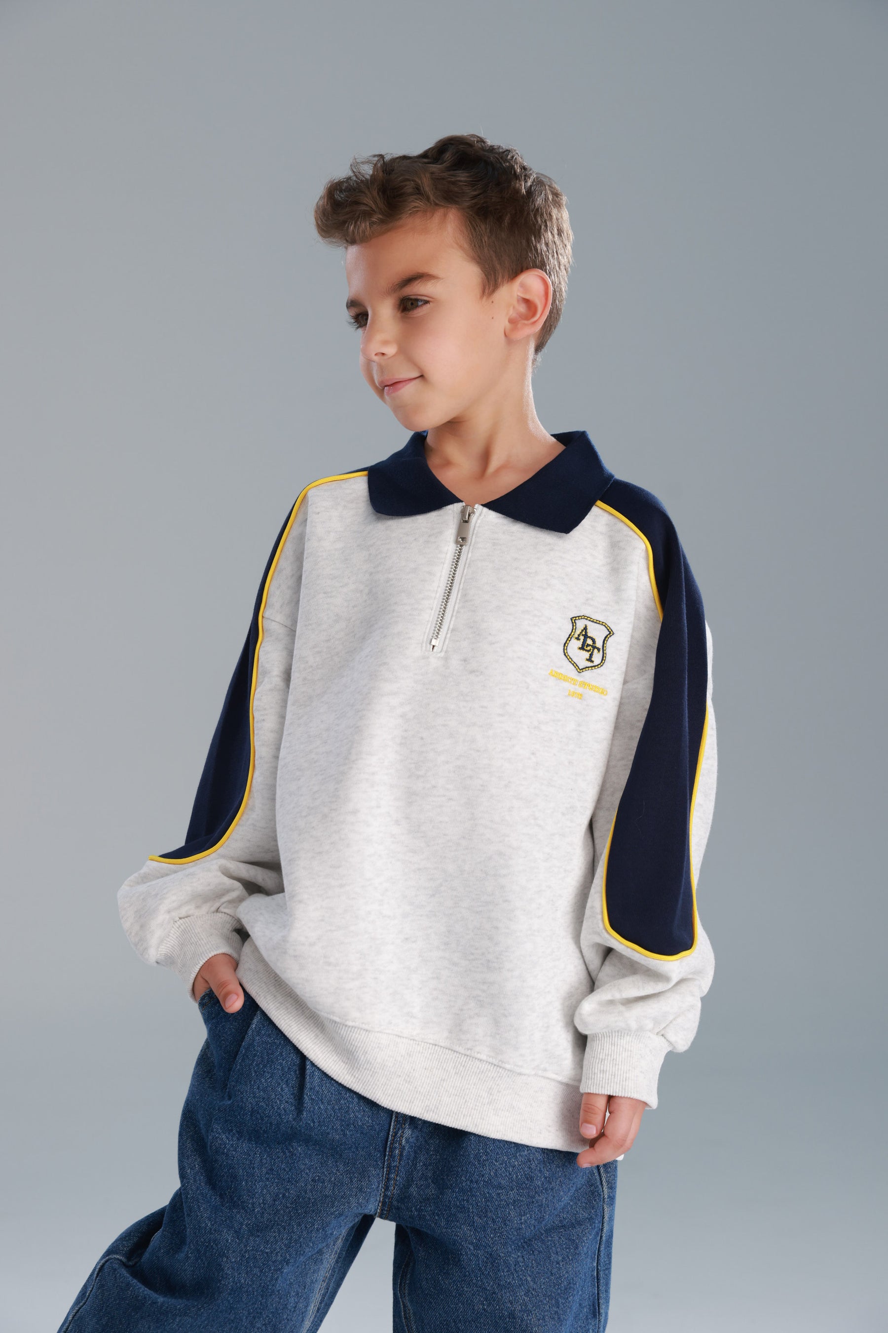 סוויטשירט לין אפור