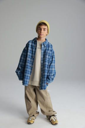 חולצת קלוד מכופתרת ג'ינס כחול כהה