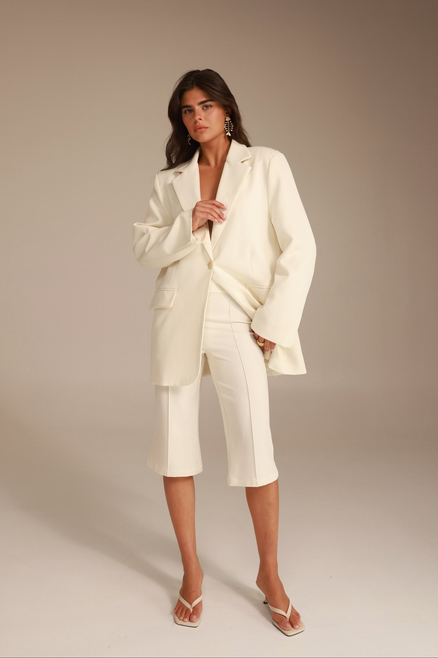 מכנסי נואל שמנת