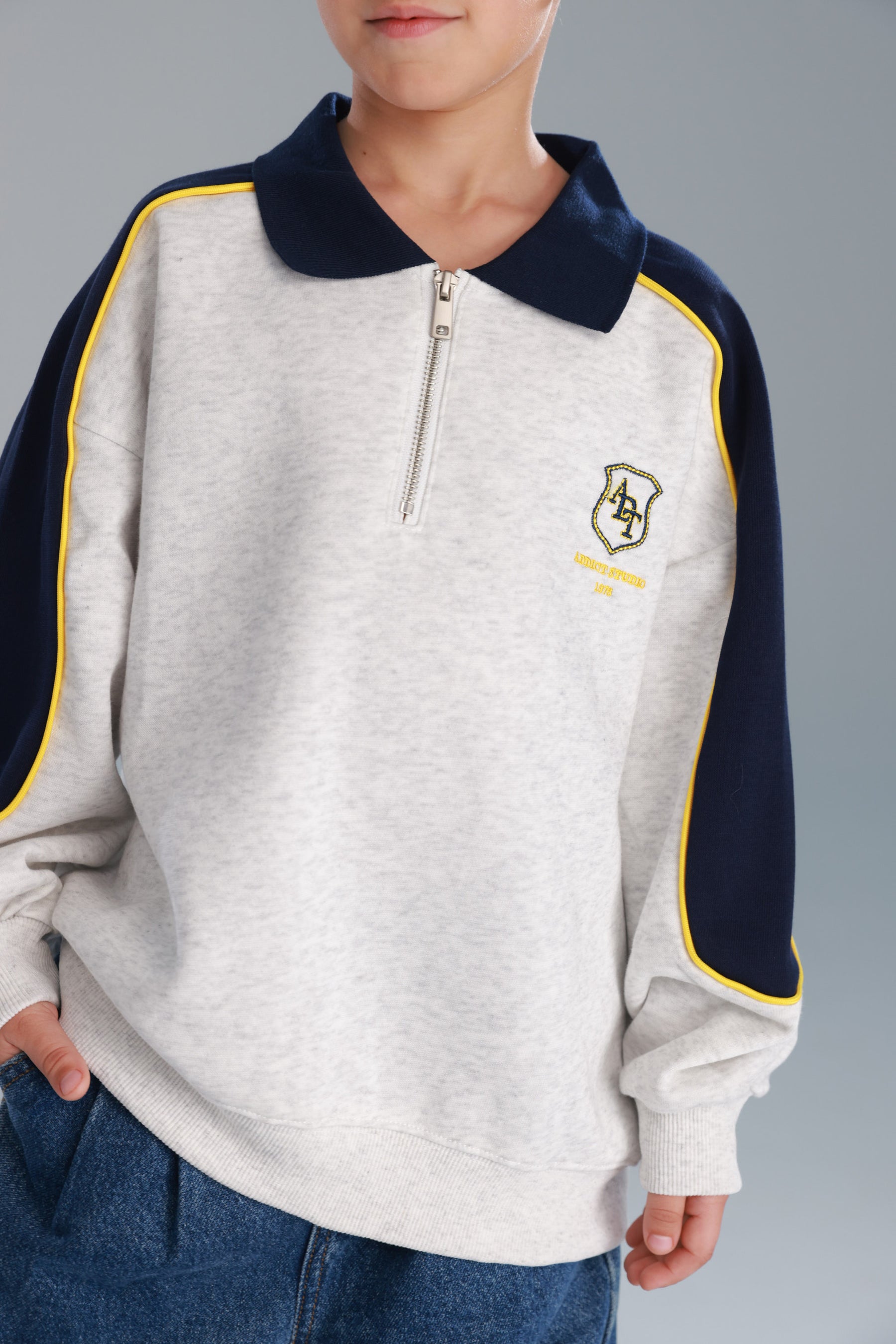 סוויטשירט לין אפור