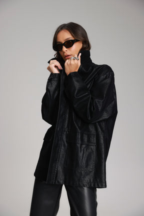 מעיל ג'ני שחור