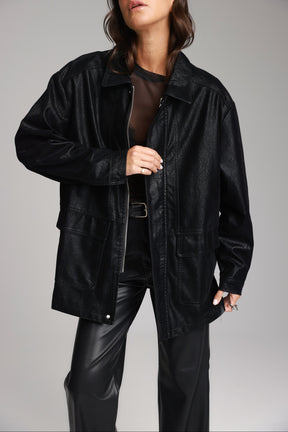 מעיל ג'ני שחור